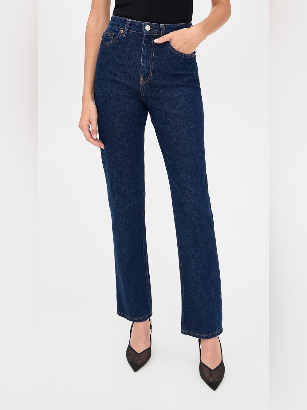 Reformation Jax Stretch High Rise Straight Jeans